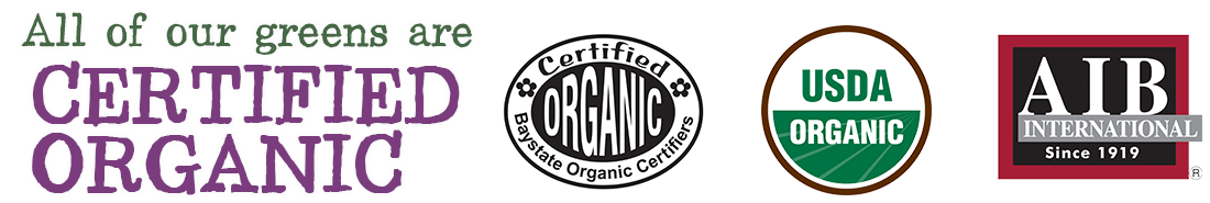 Certified USDA Organic | Microgreens wheatgrass mixed greens salads