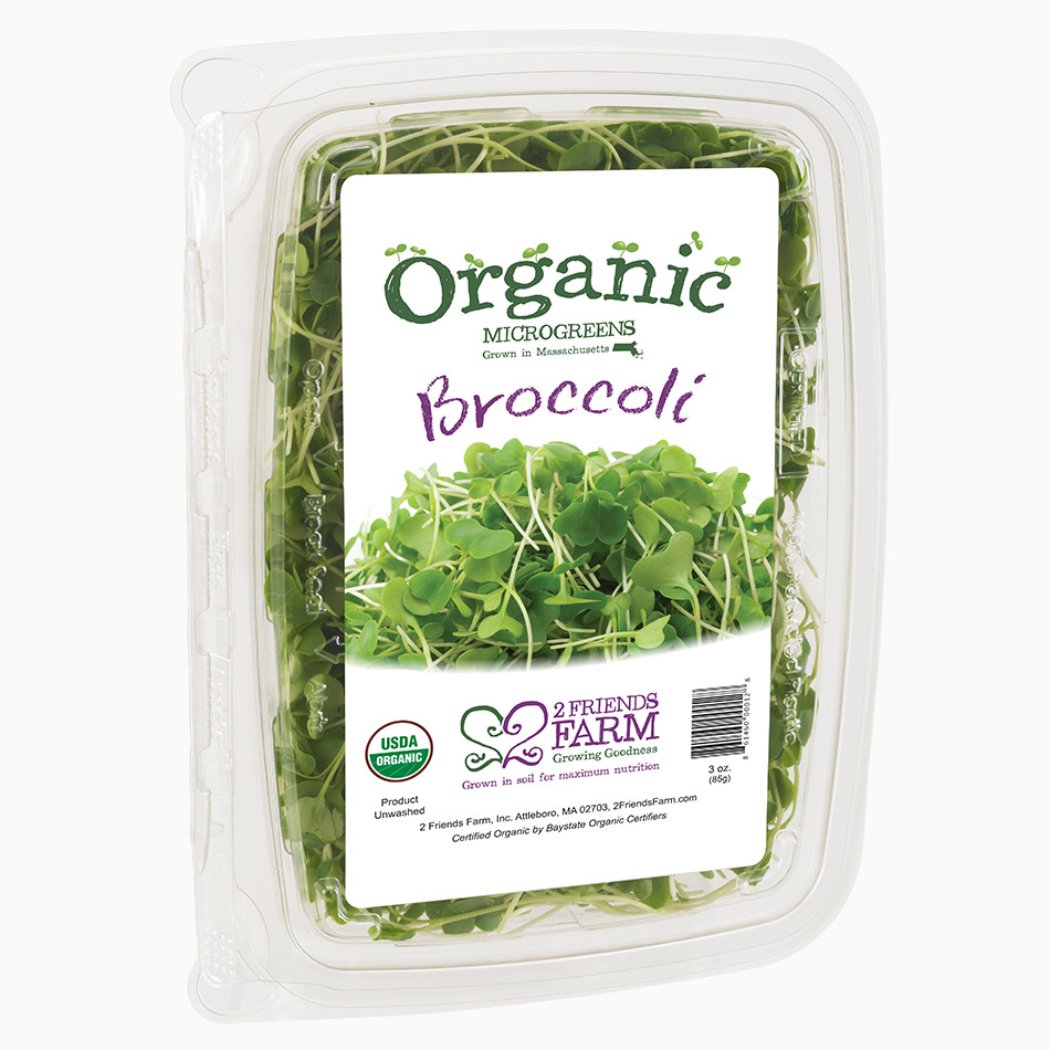 Broccoli – certified organic microgreens fresh tender greens