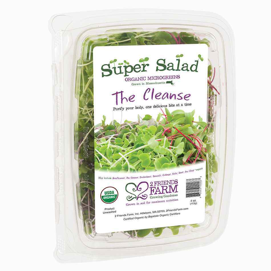 The Cleanse – certified organic microgreens super salad broccoli beet buckwheat