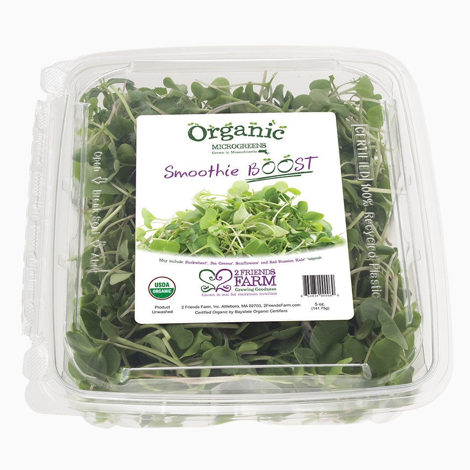 Smoothie Boost | Pea greens sunflower red russian kale microgreens