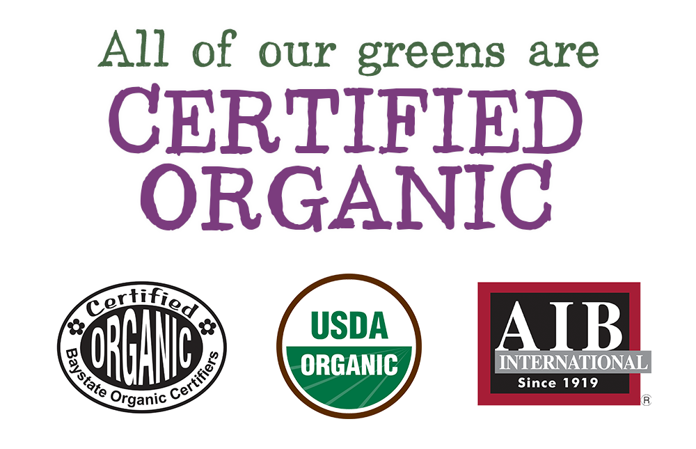 Certified Organic | USDA organic micro greens wheatgrass salad greens